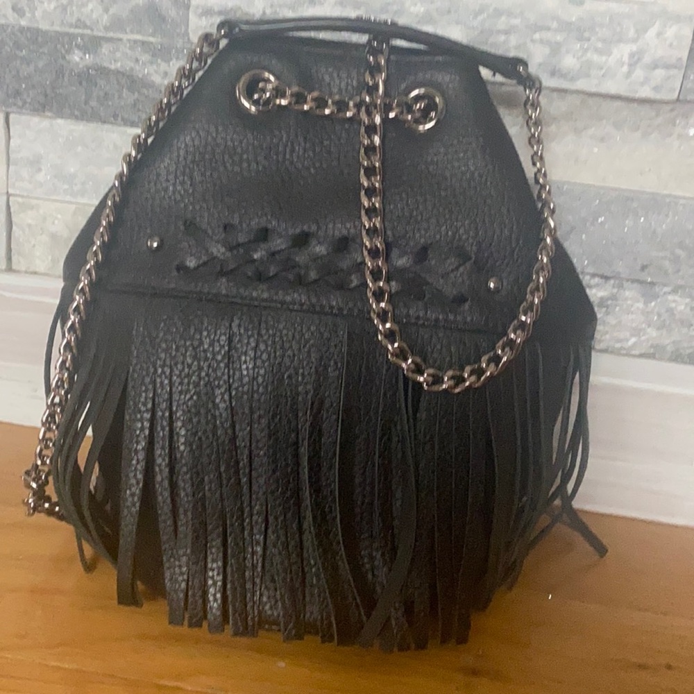 Ralph Lauren crossbody fringe bucket purse.